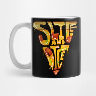 Slice and Dice Making Pizza topping for Pizza Mug